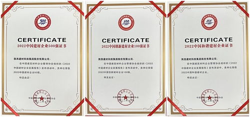 喜報 躋身中國建材行業(yè)50強企業(yè) 陜西建材科技公司錨定高質量發(fā)展之路勇毅前行